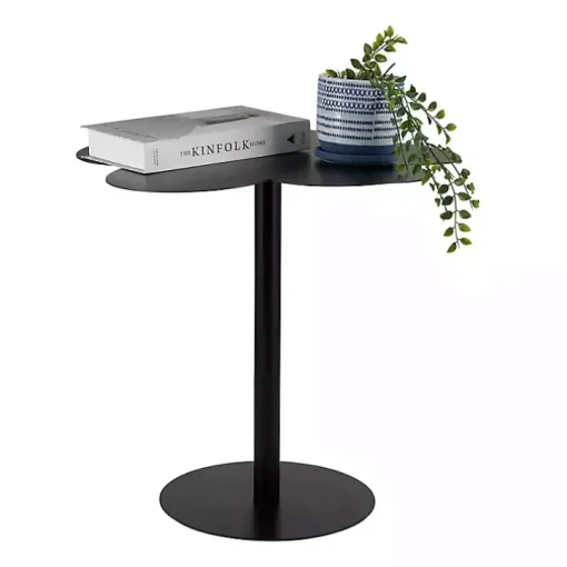 Black Metal Clover Accent Table