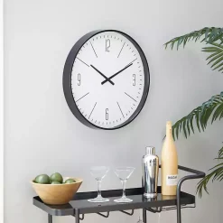 Black Metal Contemporary Wall Clock