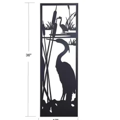 Black Metal Egrets II Wall Plaque