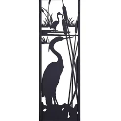 Black Metal Egrets II Wall Plaque