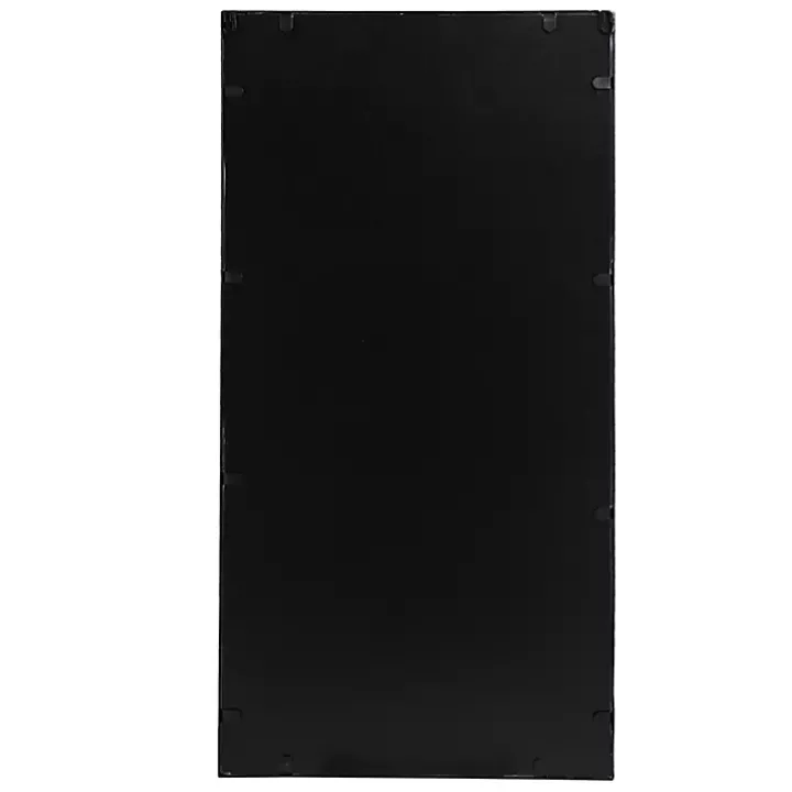 Black Metal Geometric Wall Mirrors, Set of 3