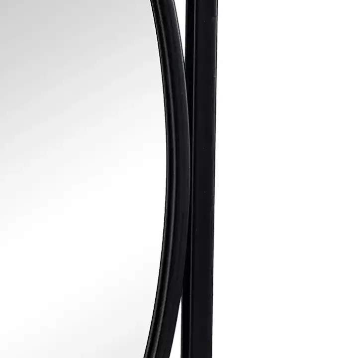 Black Metal Geometric Wall Mirrors, Set of 3