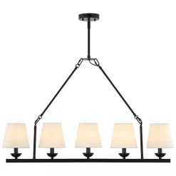 Black Metal Linear Chandelier