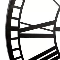 Black Metal Open Frame Wall Clock