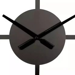 Black Metal Open Frame Wall Clock