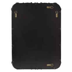 Black Metal Ornamental Wall Mirror