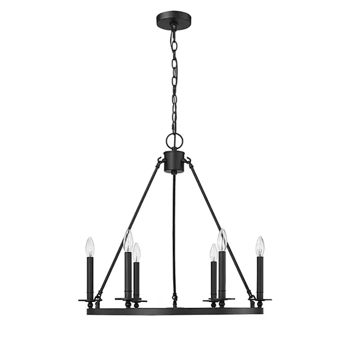 Black Metal Round Florence Chandelier