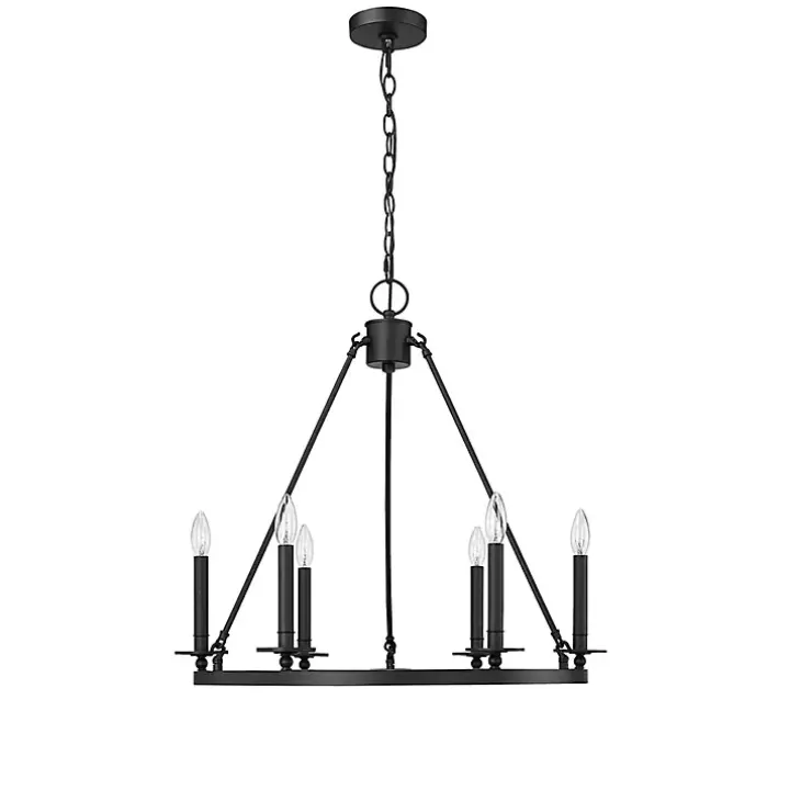 Black Metal Round Florence Chandelier