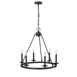 Black Metal Round Florence Chandelier