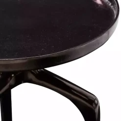 Black Metal Round Tripod Accent Table