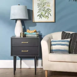 Black Mid-Century Modern Accent Table