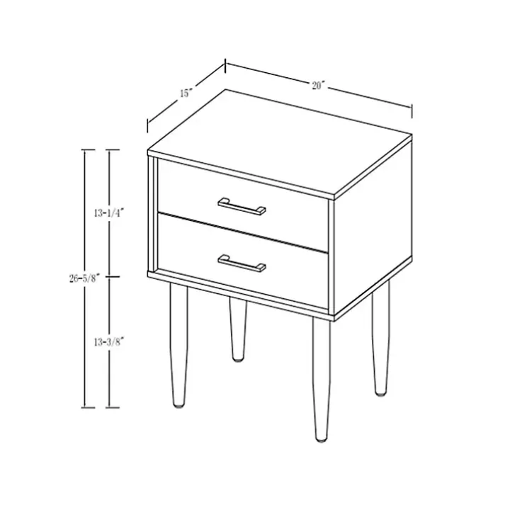 Black Mid-Century Modern Accent Table