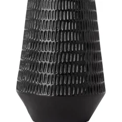 Black Modern Etched Table Lamp