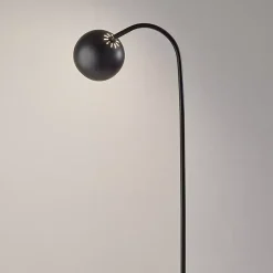 Black Modern Globe Shade Floor Lamp