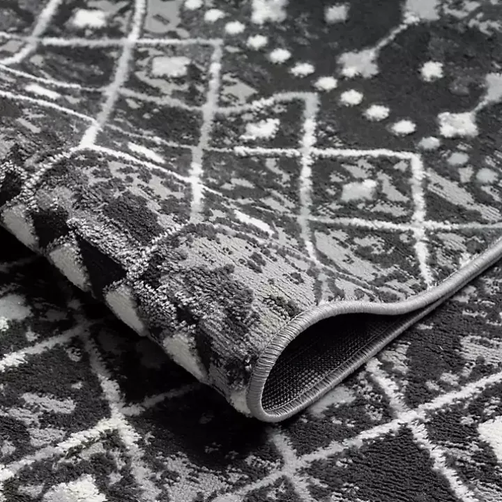 Black Moroccan Area Rug, 8x10