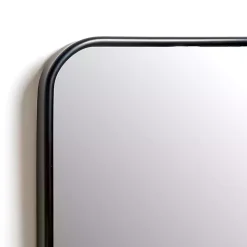 Black Nouveau Panel Wall Mirror