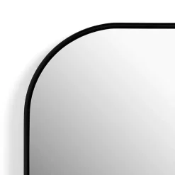 Black Nouveau Wide Arch Wall Mirror