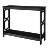 Black Octagon Single Shelf Console Table