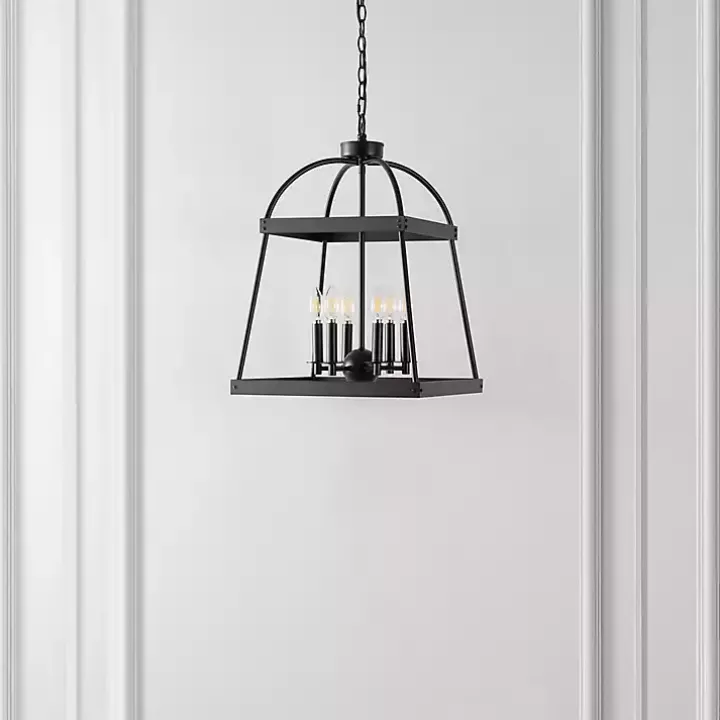 Black Open Frame Adjustable Chandelier