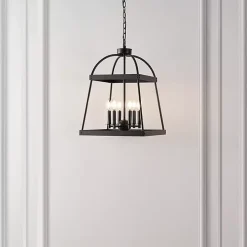 Black Open Frame Adjustable Chandelier