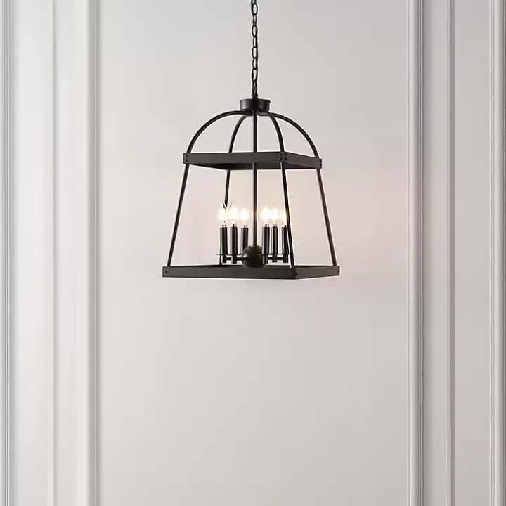 Black Open Frame Adjustable Chandelier