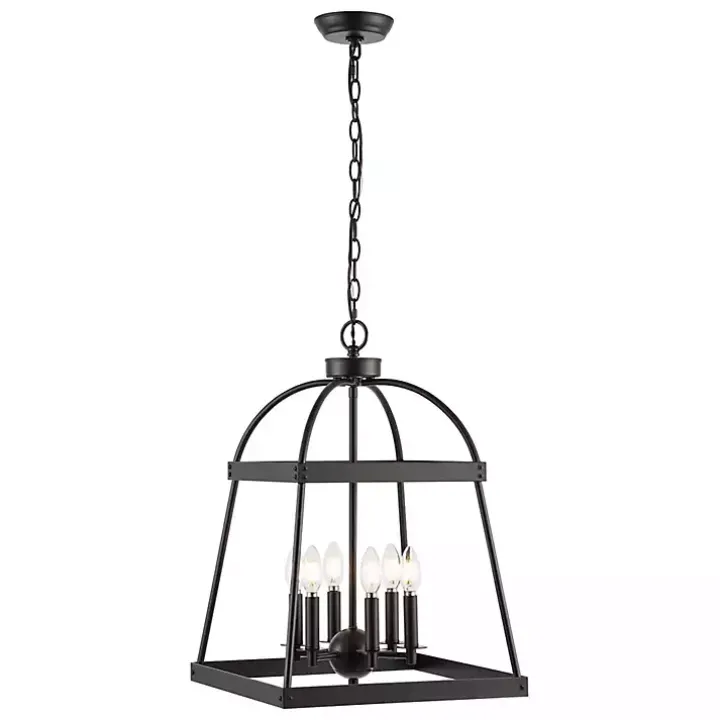 Black Open Frame Adjustable Chandelier