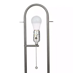 Black Open Metal Loop Table Lamp