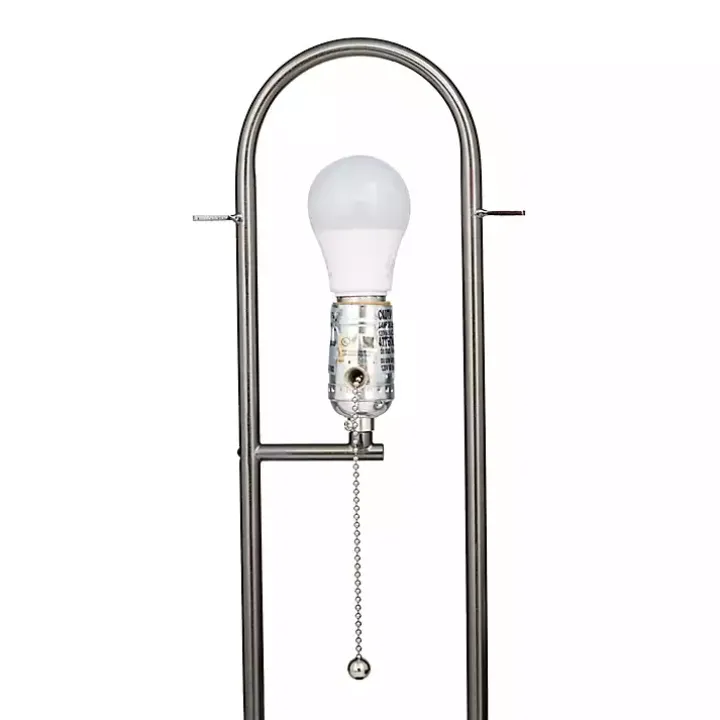 Black Open Metal Loop Table Lamp