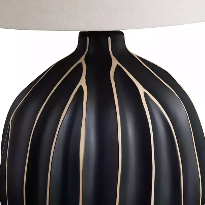 Black Ridge Ceramic Table Lamp