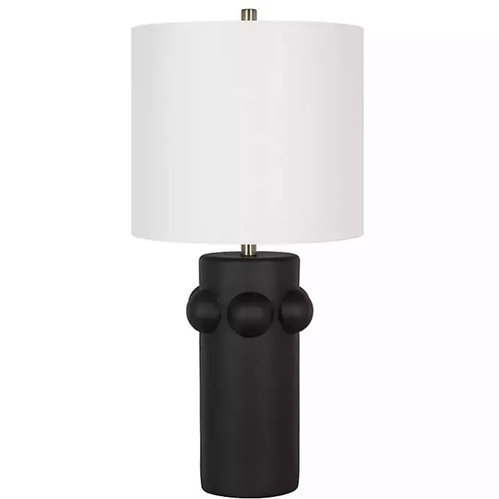 Black Robust Table Lamps, Set of 2