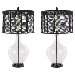 Black Rope Jenny Table Lamps, Set of 2