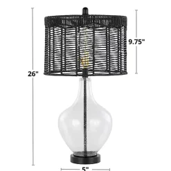 Black Rope Jenny Table Lamps, Set of 2