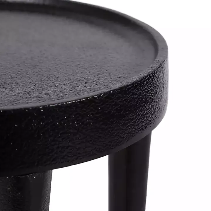 Black Round Modern Cocktail Table