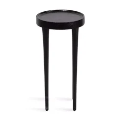 Black Round Modern Cocktail Table