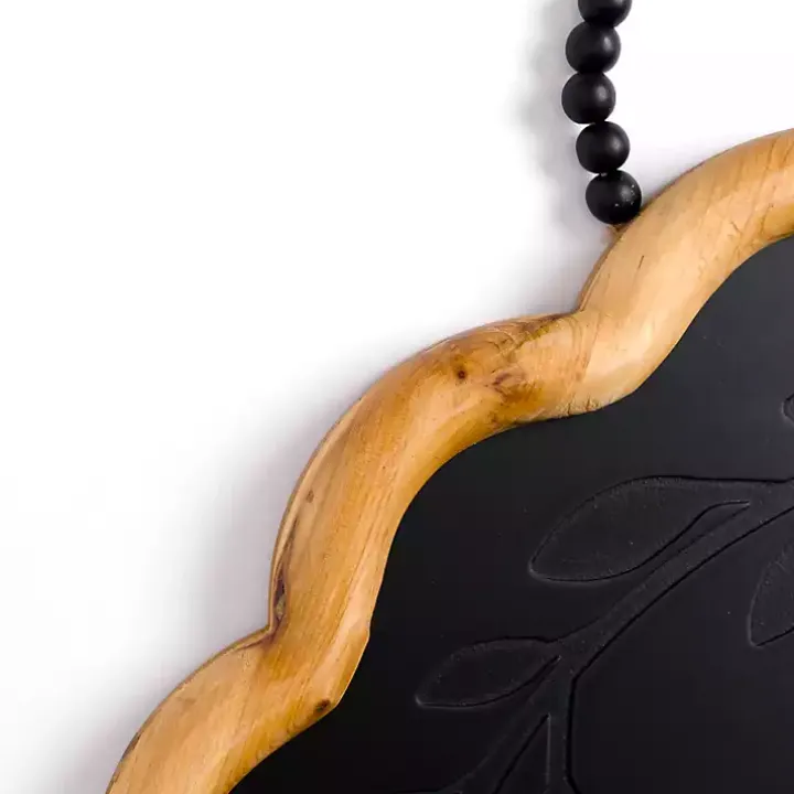 Black Scalloped Monogram P Wall Plaque