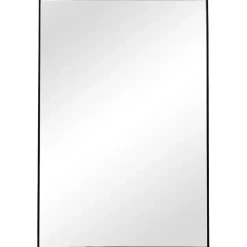Black Simple Frame Rectangle Wall Mirror