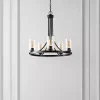 Black Sloped Round Adjustable Chandelier