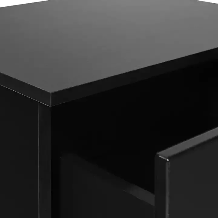 Black Stanley Single Drawer Nightstand