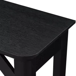 Black Tapered Legs Rustic Console Table