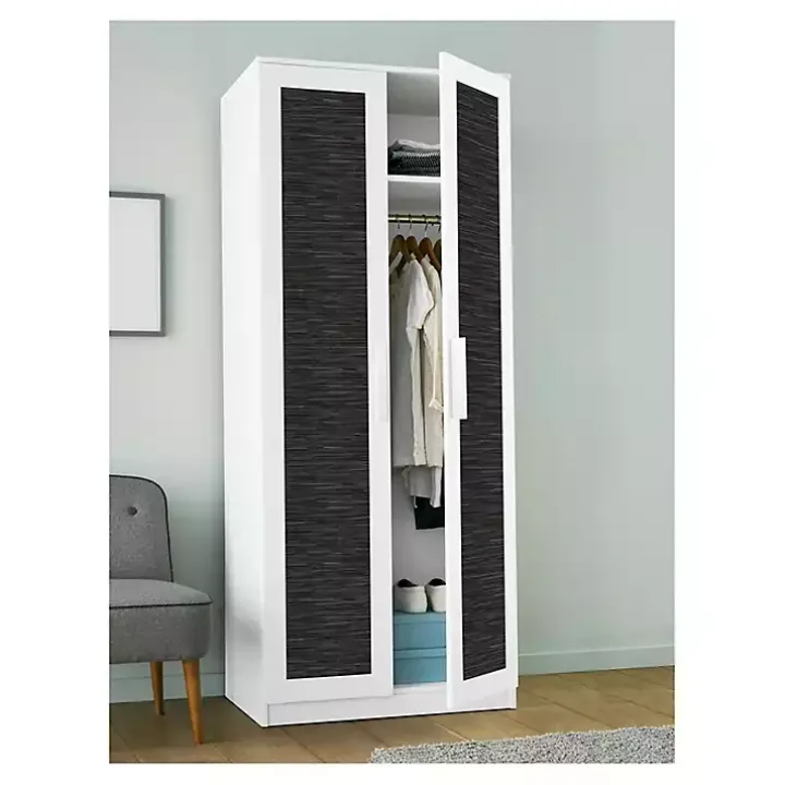 Black Textured Grassweave Peel & Stick Wallpaper