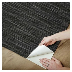 Black Textured Grassweave Peel & Stick Wallpaper
