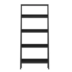 Black 4-Tier Ladder Bookshelf