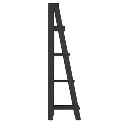 Black 4-Tier Ladder Bookshelf