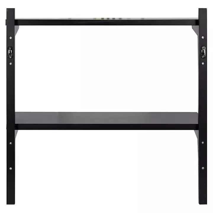 Black Traditional Two-Tiered Wall Shelf