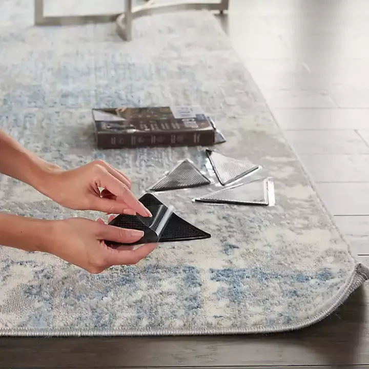 Black Triangle Rug Grippers, Set of 8