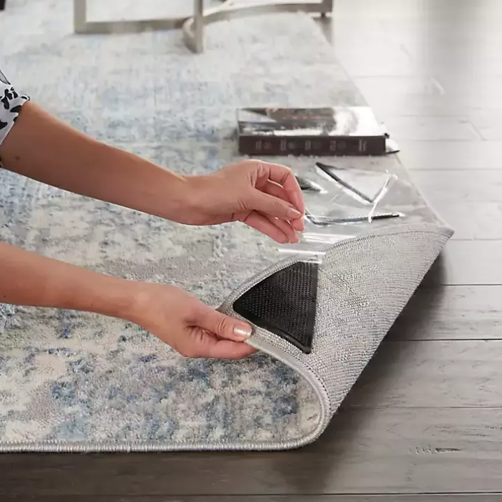 Black Triangle Rug Grippers, Set of 8