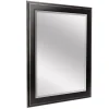Black Two Step Beveled Frame Vanity Mirror