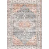 Black Vintage Motif Washable Area Rug, 8x10