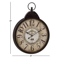 Black Vintage Pocket Watch Wall Clock