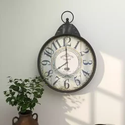 Black Vintage Pocket Watch Wall Clock